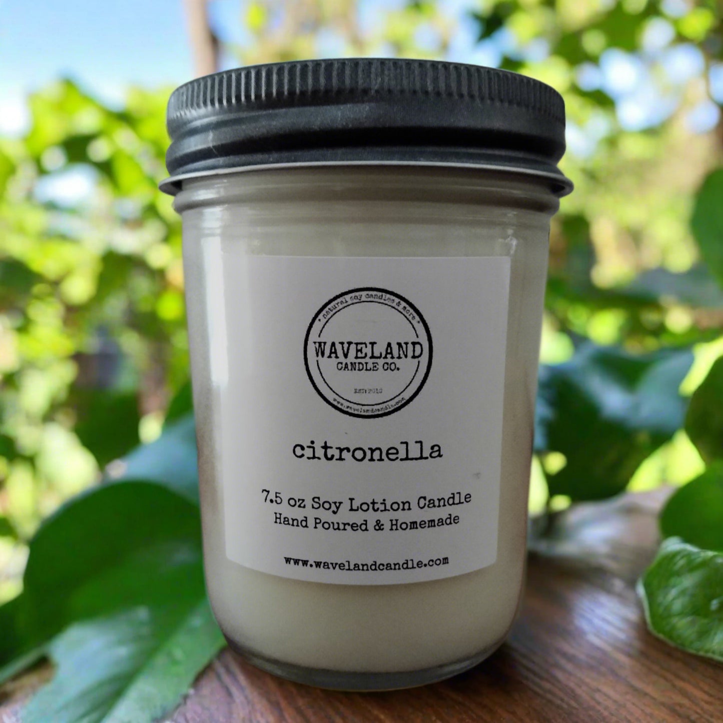 7.5 oz Jelly Jar Citronella Soy Candle